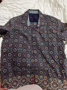 Robert Graham Men's Multicolor Patterned Button-Up Shirt - Blue/Purple